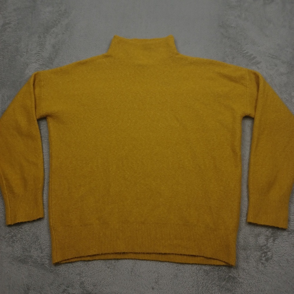 Joie Sweater Womens Medium Yellow Knit Turtle Neck Pullover Oversized